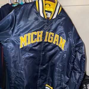 STARTER Michigan Navy Varsity Jacket